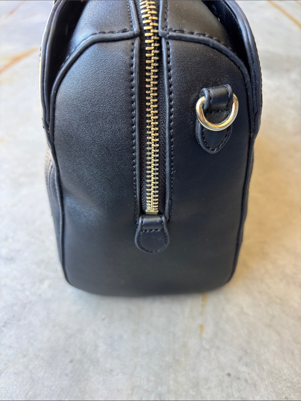 Love Moschino Black Embossed Logo Satchel Crossbody Bag Y2K Designer Glam - Picture 5 of 9